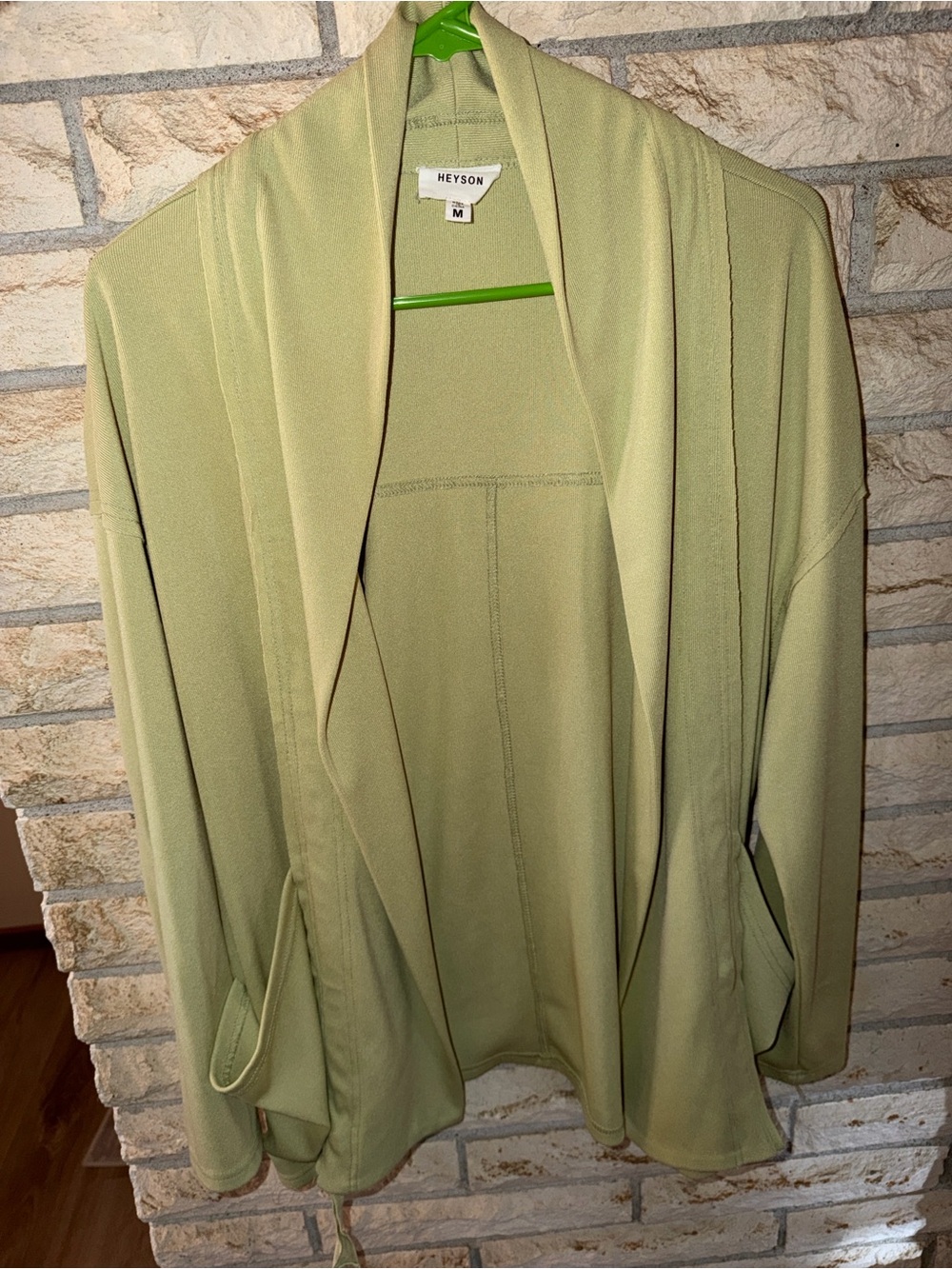 Heyson Women's Lightweight Open-Front Cardigan in Light Olive